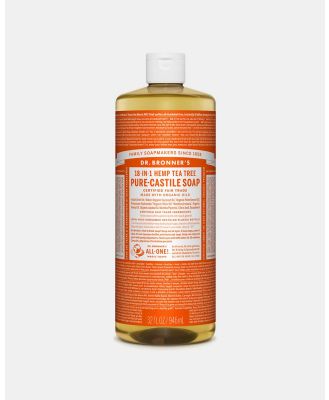 Dr Bronner's - Pure Liquid Castile Soap Tea Tree 946ml - Skincare (Orange) Pure Liquid Castile Soap Tea Tree 946ml