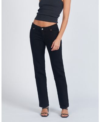 Dr Denim - Dixy Straight Jeans - Low Rise (Solid Black) Dixy Straight Jeans