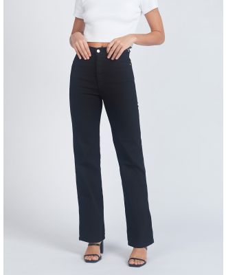 Dr Denim - Moxy Straight Jeans - High-Waisted (Solid Black) Moxy Straight Jeans