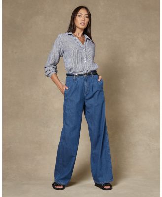 DRICOPER DENIM - Camila Wide Leg Paris Blue Pants - Jeans (Paris Blue) Camila Wide Leg Paris Blue Pants