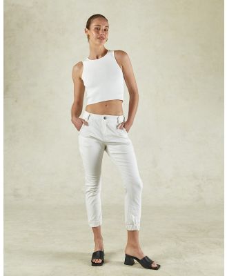DRICOPER DENIM - Coated Cuffed Jeans - Jeans (Coated White) Coated Cuffed Jeans