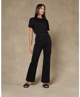 DRICOPER DENIM - Maarte Black Wide Leg Jeans - High-Waisted (Jet Black) Maarte Black Wide Leg Jeans