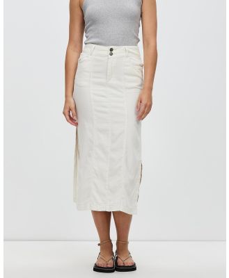 DRICOPER DENIM - Mona Tencel Skirt - Denim skirts (Ivory) Mona Tencel Skirt