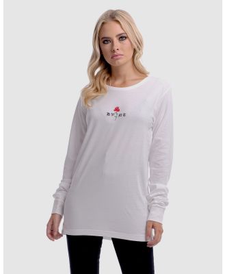 DVNT - Barbed Rose Long Sleeve - T-Shirts & Singlets (White) Barbed Rose Long Sleeve