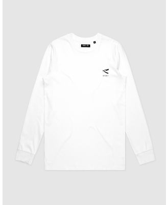 DVNT - Cut Throat Embroidery Long Sleeve   Youth - Long Sleeve T-Shirts (White) Cut Throat Embroidery Long Sleeve - Youth