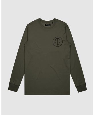 DVNT - Dive Deep Long Sleeve   Youth - Long Sleeve T-Shirts (Olive) Dive Deep Long Sleeve - Youth