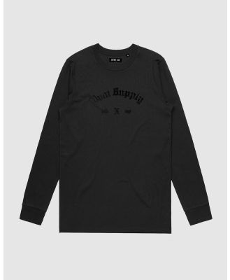 DVNT - Originals Embroidery Long Sleeve   Youth - Long Sleeve T-Shirts (Black) Originals Embroidery Long Sleeve - Youth