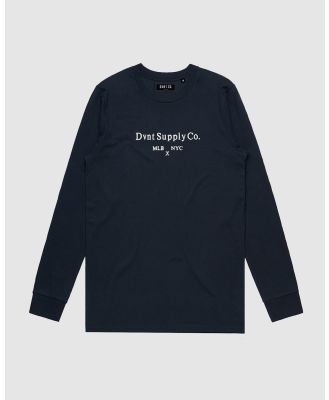 DVNT - Scripture Embroidery Long Sleeve   Youth - Long Sleeve T-Shirts (Ink) Scripture Embroidery Long Sleeve - Youth