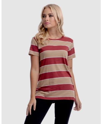 DVNT - Stripe Tee - T-Shirts & Singlets (Camel) Stripe Tee