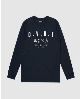 DVNT - Urban Elements Long Sleeve   Youth - Long Sleeve T-Shirts (Ink) Urban Elements Long Sleeve - Youth