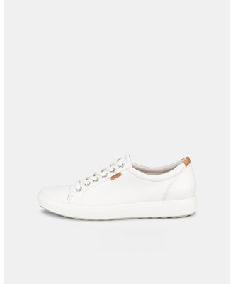 ECCO - Women's Soft 7 Sneakers - Lifestyle Sneakers (White) Women's Soft 7 Sneakers