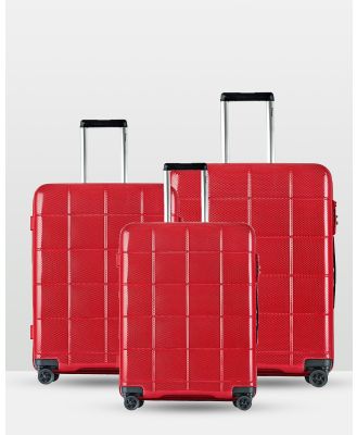 Echolac Japan - Cape Town Echolac 3 Piece Luggage Set - Travel and Luggage (RED) Cape Town Echolac 3 Piece Luggage Set