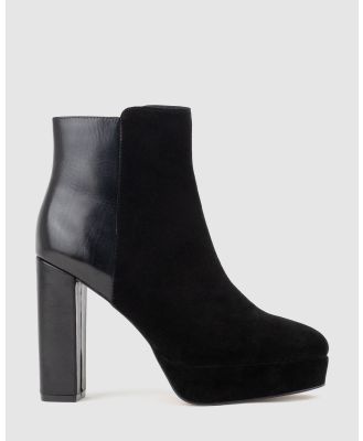 Edward Meller - ULIAS110 Half N Half Platform Boot - Boots (Black) ULIAS110 Half N Half Platform Boot