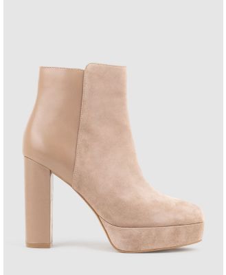 Edward Meller - ULIAS110 Half N Half Platform Boot - Boots (Nude) ULIAS110 Half N Half Platform Boot