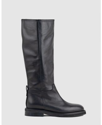 Edward Meller - VASILE Knee High Boot with Gusset - Knee-High Boots (Black) VASILE Knee High Boot with Gusset