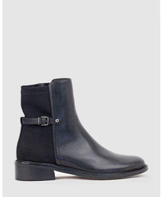 Edward Meller - WARNER30 Half and Half Ankle Boot - Boots (Black) WARNER30 Half and Half Ankle Boot