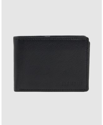 Element - Chief Leather Tri Fold Wallet - Wallets (FLINT BLACK) Chief Leather Tri Fold Wallet