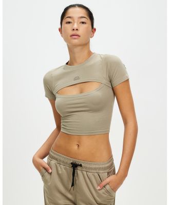 Ellesse - Martinazzo Crop T Shirt - T-Shirts & Singlets (Khaki) Martinazzo Crop T-Shirt