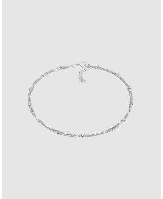 Elli Jewelry -  Anklet Layer Look Ball Links in 925 Sterling Silver - Jewellery (Silver) Anklet Layer Look Ball Links in 925 Sterling Silver