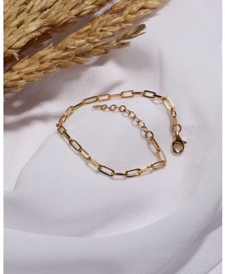 Elli Jewelry -  Bracelet Links Charm Holder Basic in 925 Sterling Silver Gold Plated - Jewellery (Gold) Bracelet Links Charm Holder Basic in 925 Sterling Silver Gold Plated