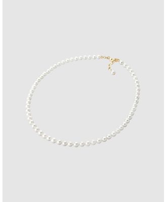 Elli Jewelry -  Necklace Baroque Classic Trend with Shell Core Pearls in 925 Sterling Silver Gold Plated - Jewellery (Gold) Necklace Baroque Classic Trend with Shell Core Pearls in 925 Sterling Silver Gold Plated