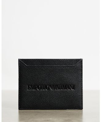 Emporio Armani - Card Holder - Wallets (Black) Card Holder