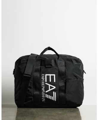 Emporio Armani EA7 - Duffle Bag - Duffle Bags (Black, White Logo, Black & White Logo) Duffle Bag