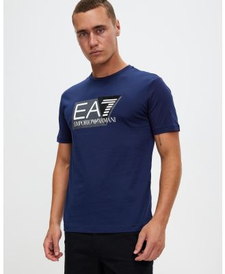 Emporio Armani EA7 - T Shirt - T-Shirts & Singlets (Navy Blue) T-Shirt