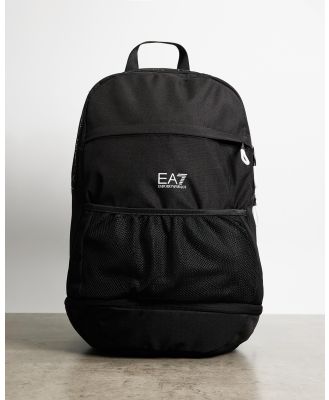 Emporio Armani EA7 - Train Logo Series Tape Backpack - Backpacks (Nero & Nero) Train Logo Series Tape Backpack