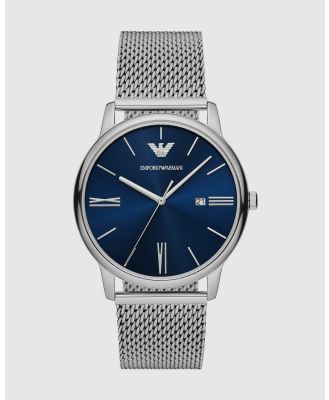Emporio Armani - Silver Tone Analogue Watch - Watches (Silver) Silver Tone Analogue Watch