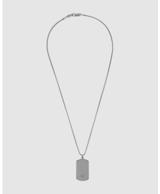 Emporio Armani - Silver Tone Pedant Necklace - Jewellery (Silver) Silver-Tone Pedant Necklace