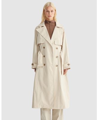 ENA PELLY - Carrie Trench Coat - Trench Coats (Birch) Carrie Trench Coat