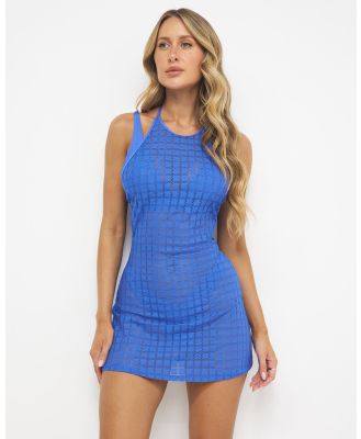 Endless - Hazey Daze Mini Dress - Swimwear (Egyptian Blue) Hazey Daze Mini Dress