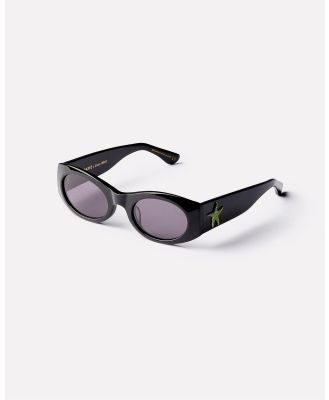 Epokhe - Suede - Sunglasses (Black Polished Green / Black) Suede