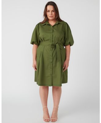 Estelle - Nori Shirt Dress - Dresses (Field Green) Nori Shirt Dress