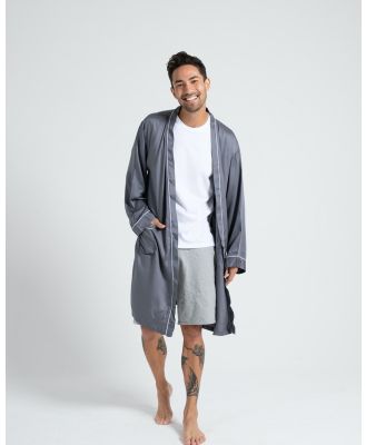 Ettitude - Sateen Robe - Sleepwear (Grey) Sateen Robe