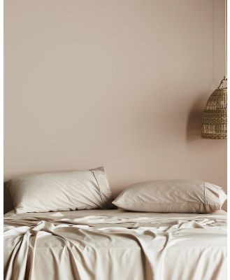 Ettitude - Signature Sateen Fitted Sheet - Home (Beige) Signature Sateen Fitted Sheet