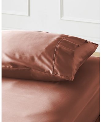 Ettitude - Signature Sateen Fitted Sheet - Home (Brown) Signature Sateen Fitted Sheet