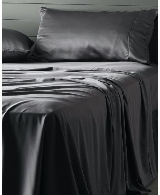 Ettitude - Signature Sateen Fitted Sheet - Home (Grey) Signature Sateen Fitted Sheet