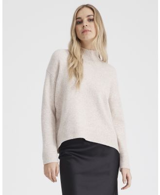 Everly Collective - Denver Mock Knit Sweater - Jumpers & Cardigans (Chai) Denver Mock Knit Sweater