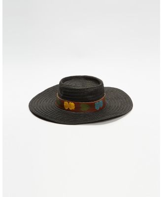 Fallen Broken Street - The Wanderer Straw Hat - Hats (Black) The Wanderer Straw Hat