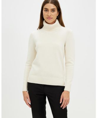 Farage - Roll Knit Sweater - Jumpers & Cardigans (Winter White) Roll Knit Sweater