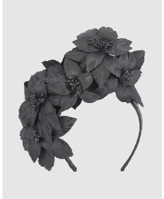 Fillies Collection - Bespoke Flower Headband Fascinator - Fascinators (Black) Bespoke Flower Headband Fascinator