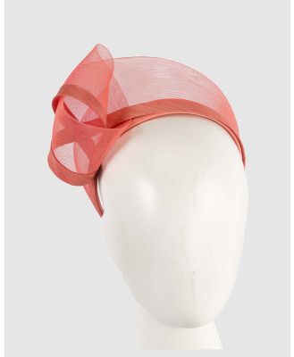 Fillies Collection - Coral Headband Fascinator - Fascinators (Coral) Coral Headband Fascinator
