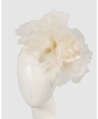 Fillies Collection - Large Flower Fascinator Headband - Fascinators (Cream) Large Flower Fascinator Headband