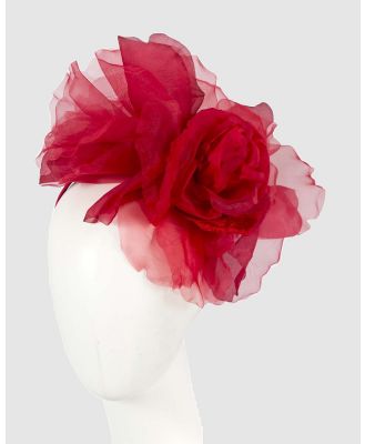 Fillies Collection - Large Flower Fascinator Headband - Fascinators (Red) Large Flower Fascinator Headband