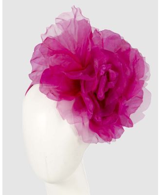 Fillies Collection - Large Fuchsia Flower Fascinator Headband - Fascinators (Fuchsia) Large Fuchsia Flower Fascinator Headband