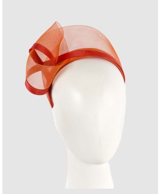 Fillies Collection - Orange Headband Fascinator - Fascinators (Orange) Orange Headband Fascinator