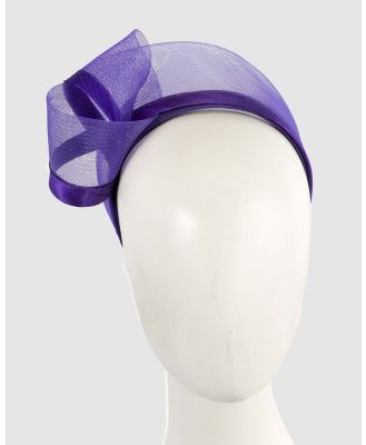 Fillies Collection - Purple Headband Fascinator - Fascinators (Purple) Purple Headband Fascinator