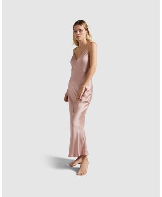 FINE-DAY - Pure  Silk Bias Slip - Sleepwear (Blush) Pure- Silk Bias Slip